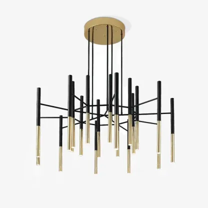 Marilyn Modern Tubular Metal Chandelier Living Room Hallway Bedroom