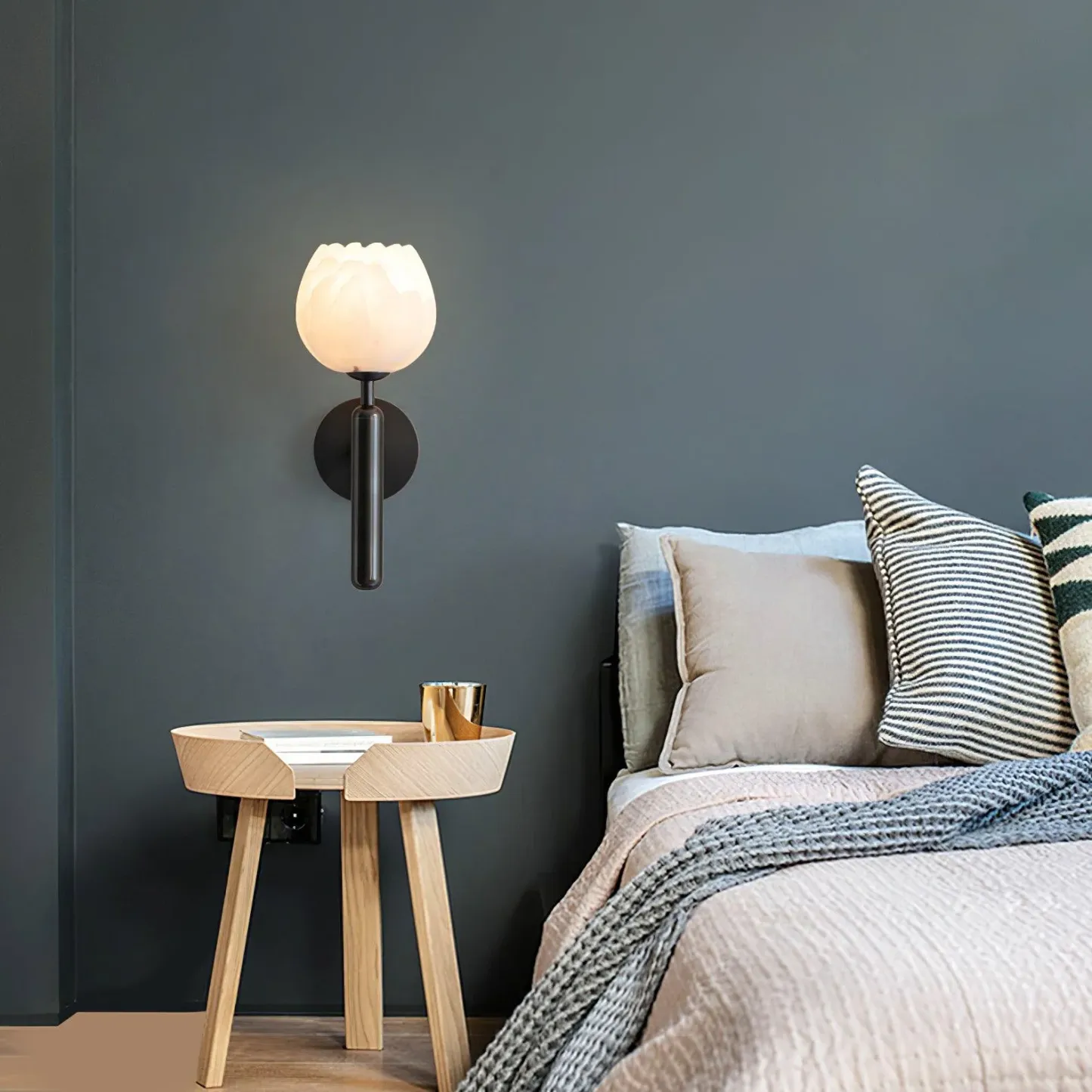 Jade Chalet Fleur Albâtre Applique Murale Nuances Chambre à Coucher Couloir