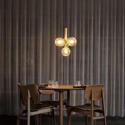 Hailie Minimalisme Métal Verre Suspensions Chambre à Coucher Salon