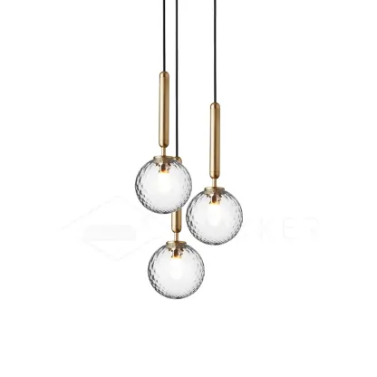Hailie Minimalism Metal Glass Pendant Light Bedroom Living Room