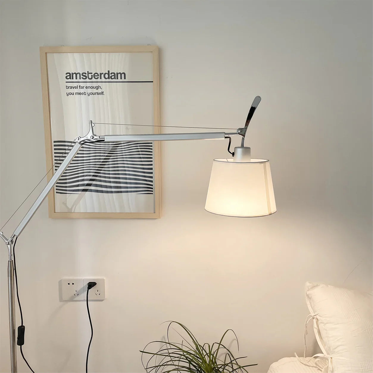 Axis Modern Chrome Floor Lamp