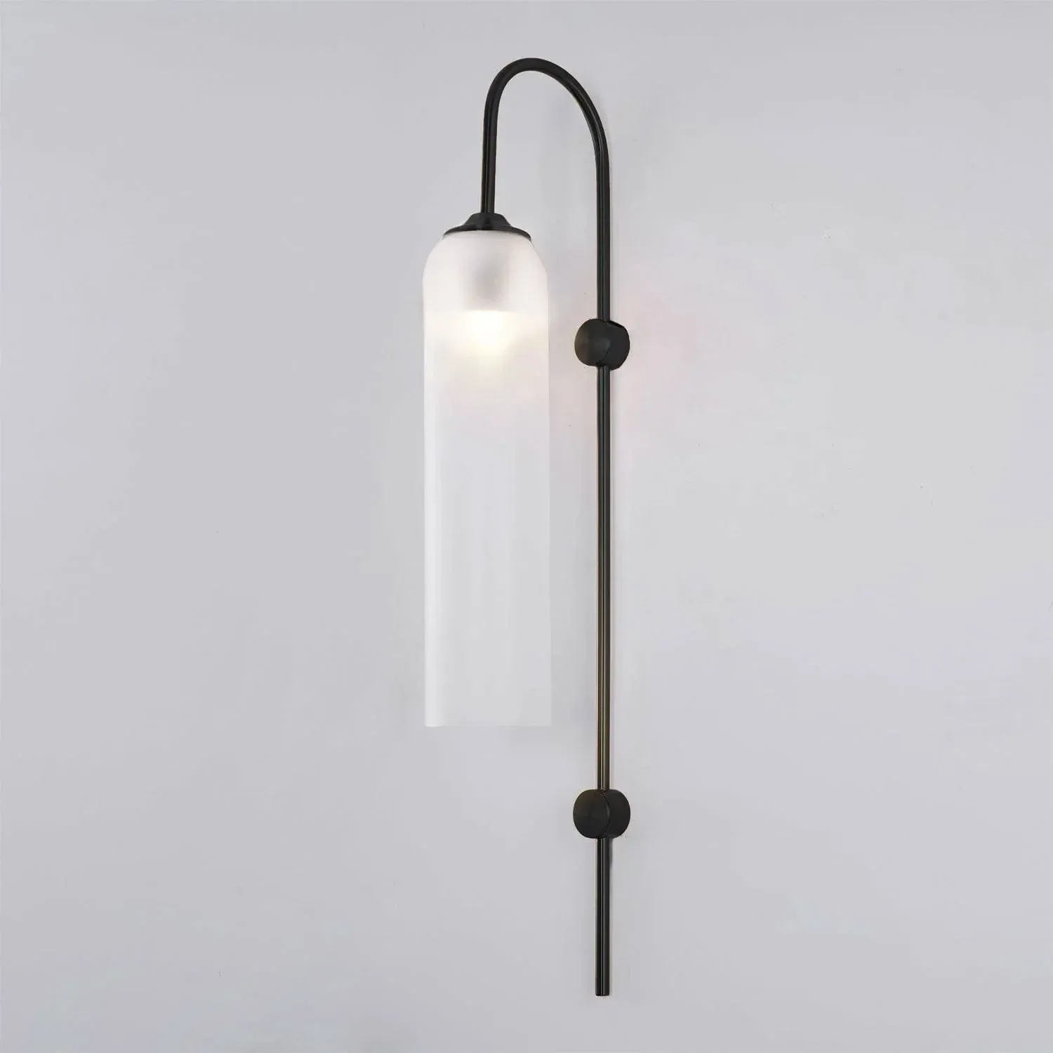 Hailie Minimalism Metal Gold Black Glass Wall Lamp Bedroom Living Room