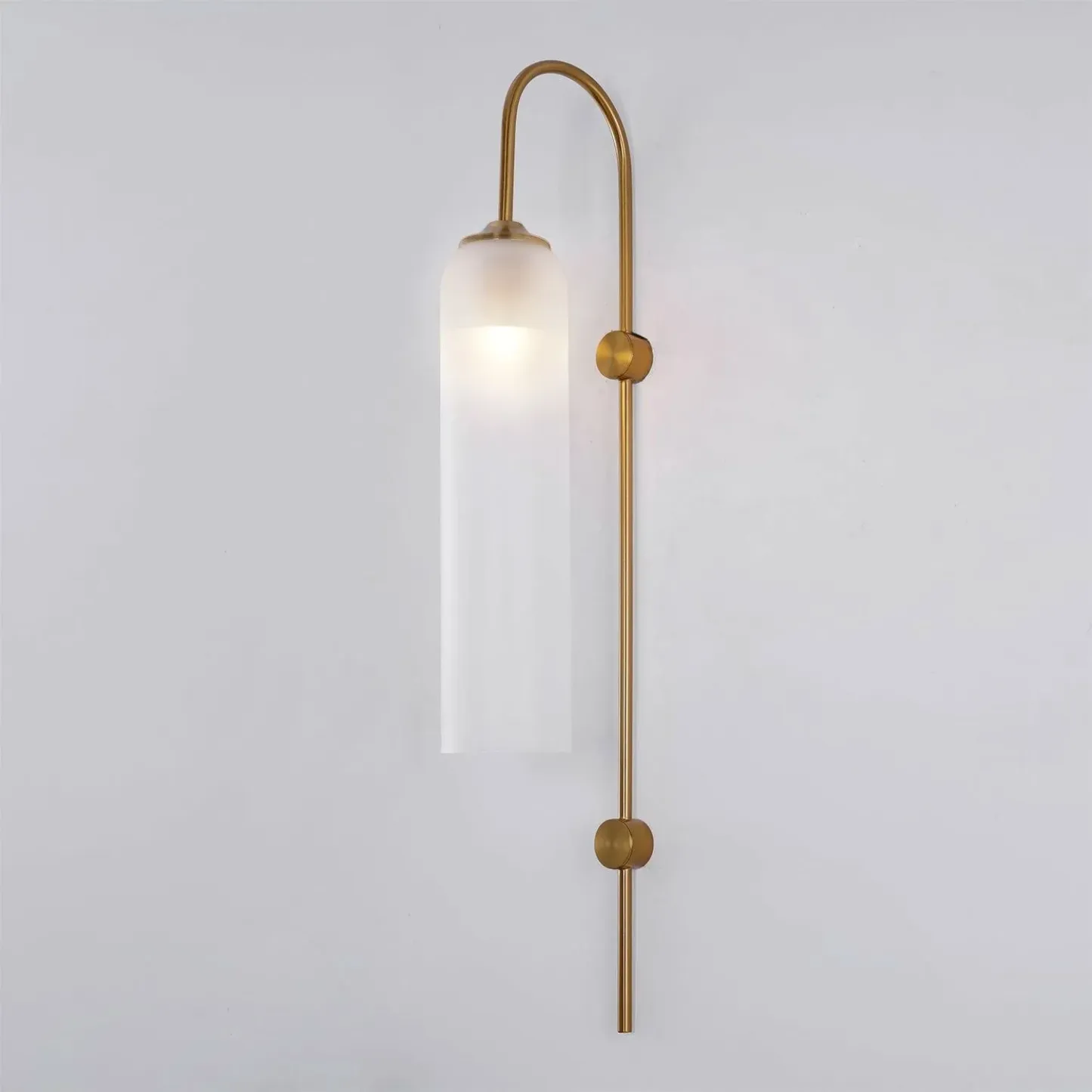 Hailie Minimalism Metal Gold Black Glass Wall Lamp Bedroom Living Room