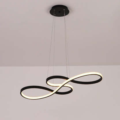 Louise Suspension Linéaire Nordique, Acrylique/Metal, Noir/Blanc/Or, Chambre