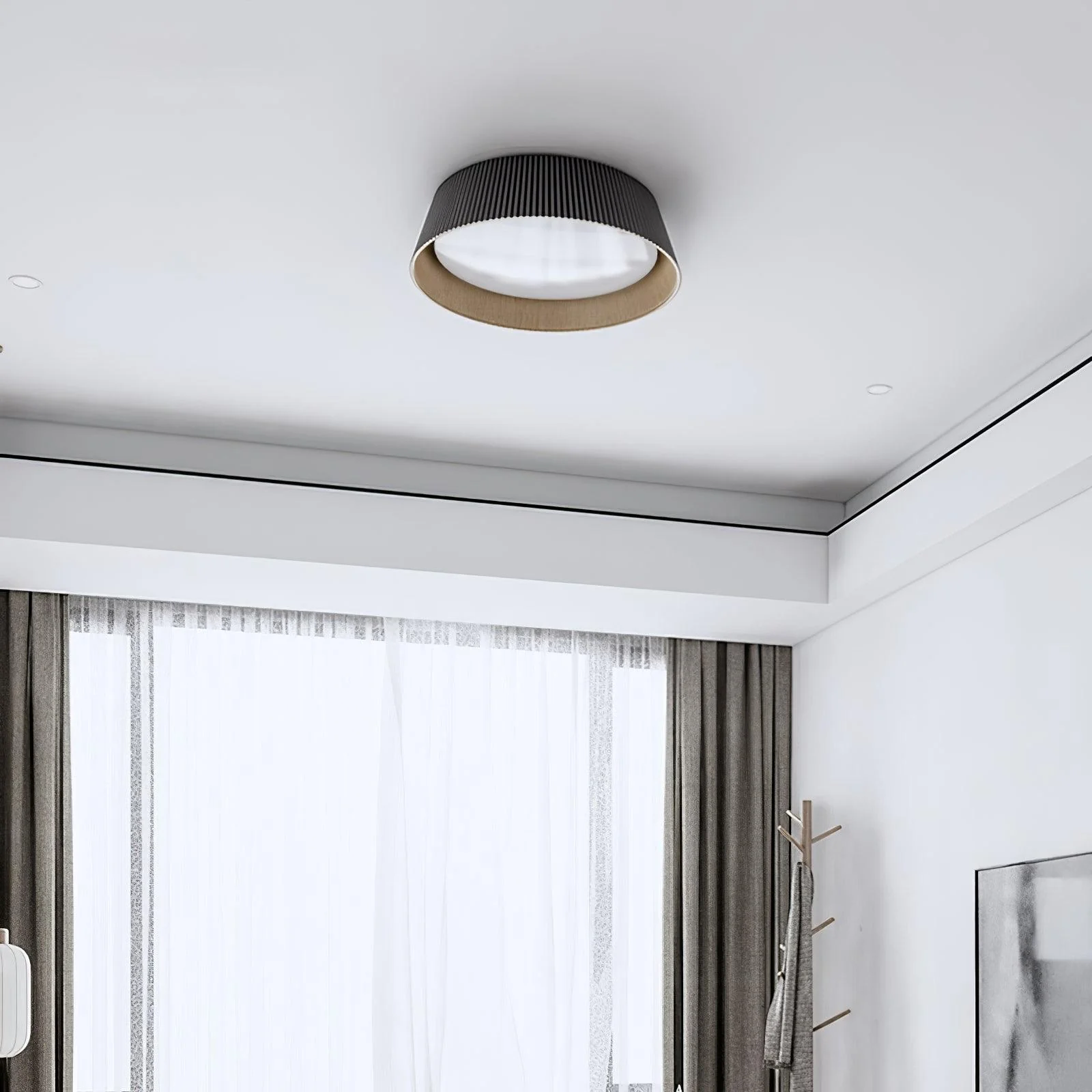Ozawa Moderne Minimalisme Rond Métal Plafonnier Chambre à Coucher Couloir