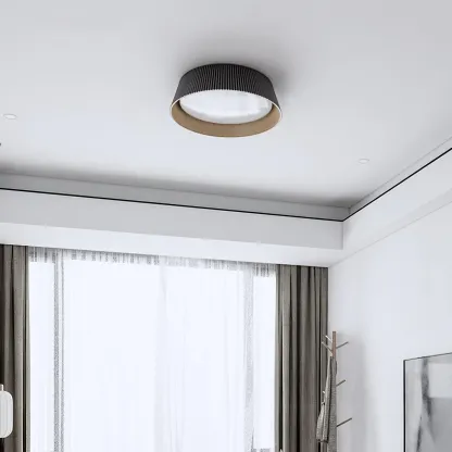 Ozawa Moderne Minimalisme Rond Métal Plafonnier Chambre à Coucher Couloir