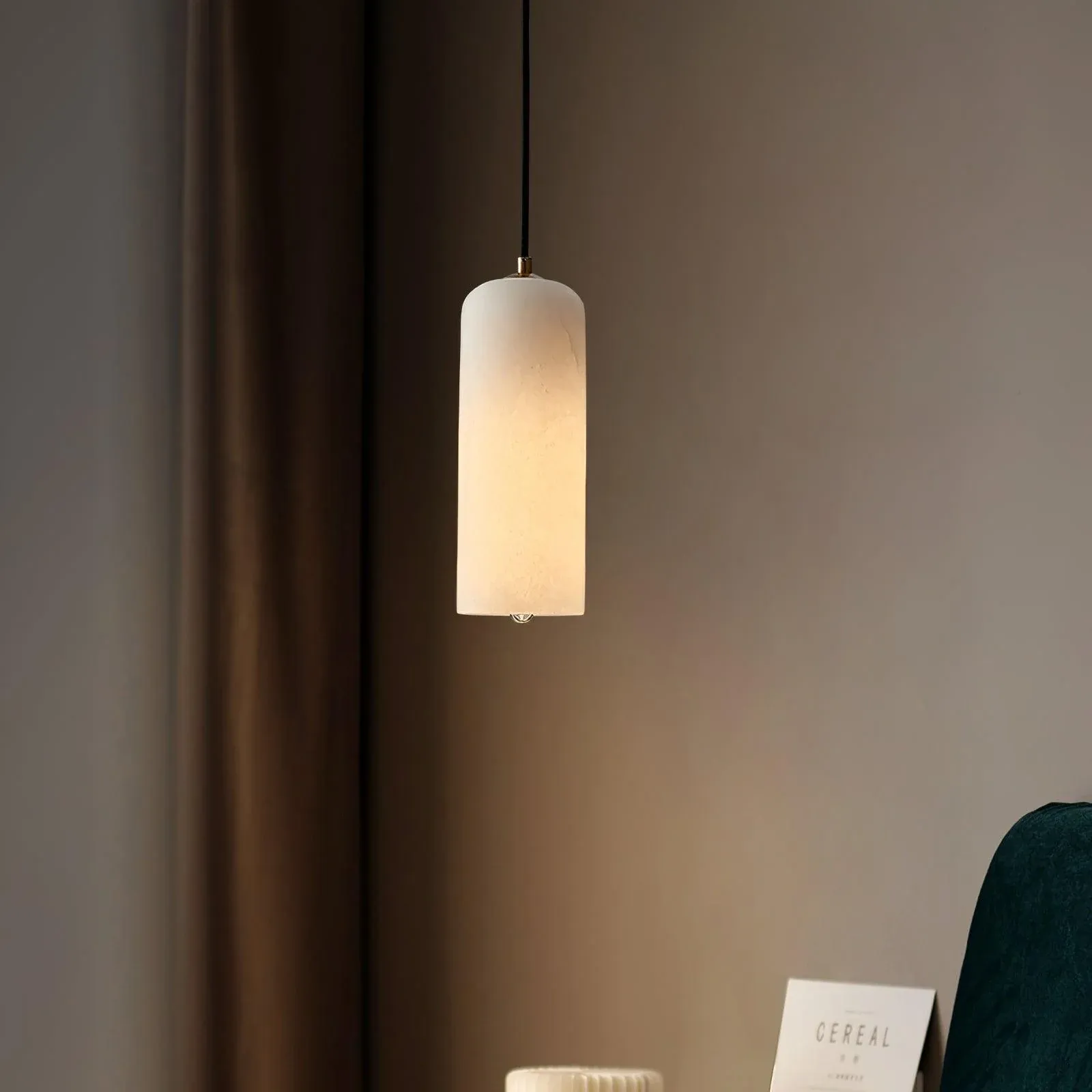 Jade Minimalisme Métal Albâtre Suspensions Chambre à Coucher Salon