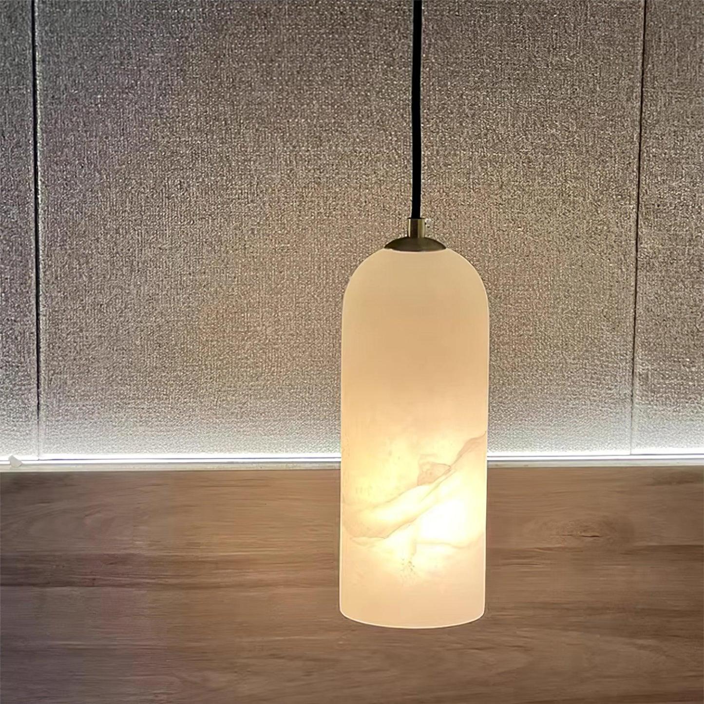 Jade Minimalisme Métal Albâtre Suspensions Chambre à Coucher Salon