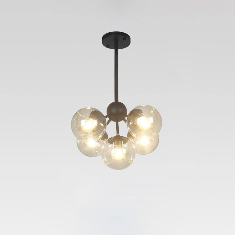 Halo Amber Glass Balls Chandelier