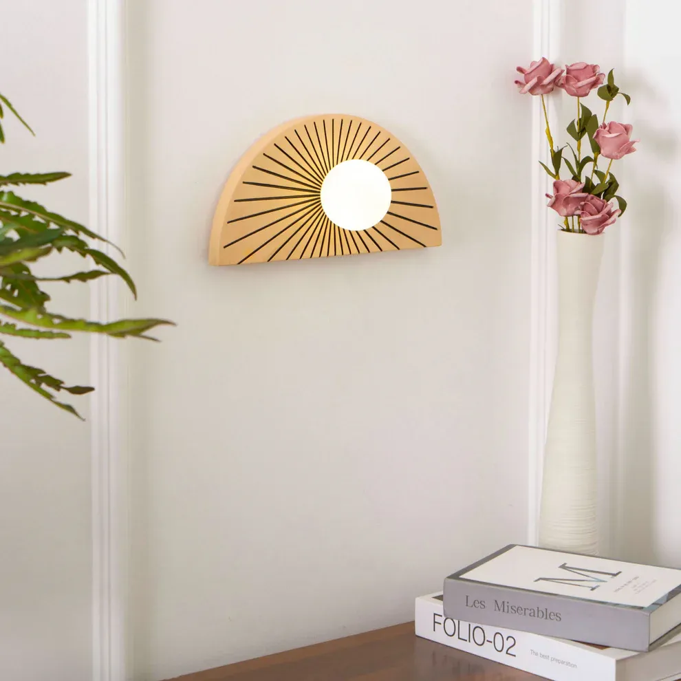 Elif Modern Geometric Style Unusual Resin Glass Wall Lamp Indoor