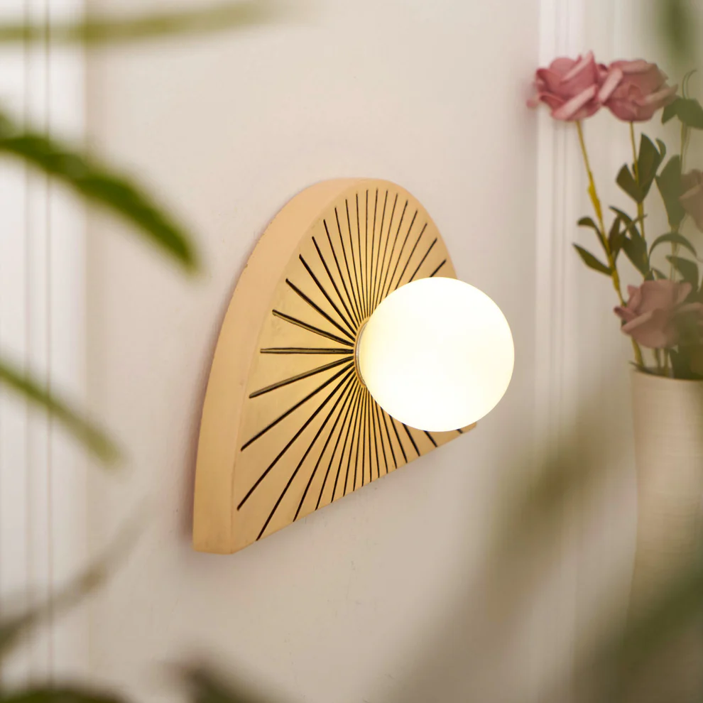 Elif Modern Geometric Style Unusual Resin Glass Wall Lamp Indoor