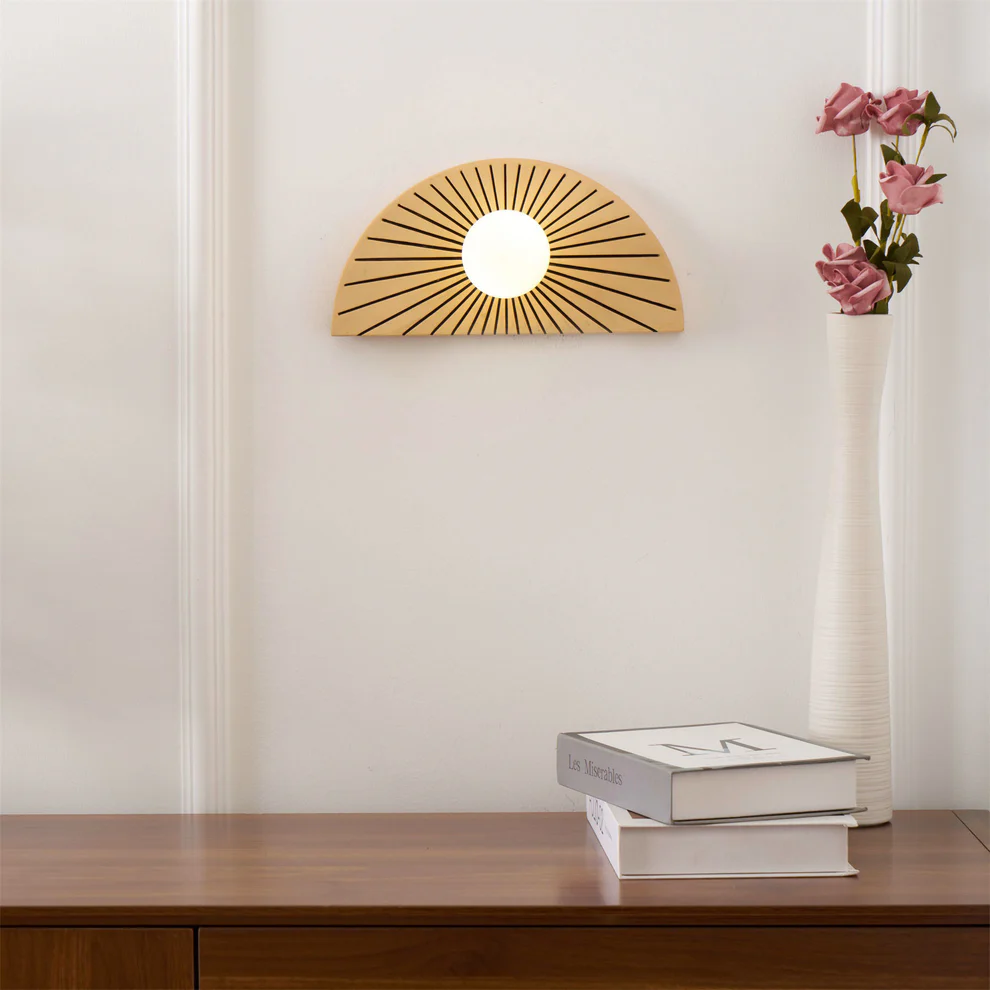 Elif Modern Geometric Style Unusual Resin Glass Wall Lamp Indoor