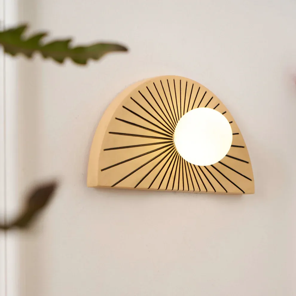 Elif Modern Geometric Style Unusual Resin Glass Wall Lamp Indoor