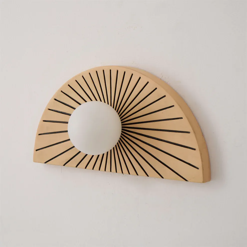 Elif Modern Geometric Style Unusual Resin Glass Wall Lamp Indoor