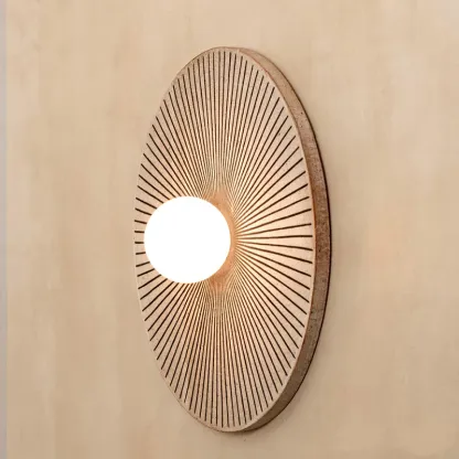 Elif Modern Geometric Style Unusual Resin Glass Wall Lamp Indoor