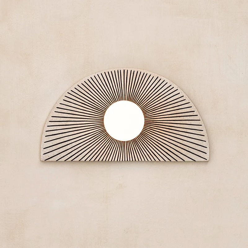 Elif Modern Geometric Style Unusual Resin Glass Wall Lamp Indoor