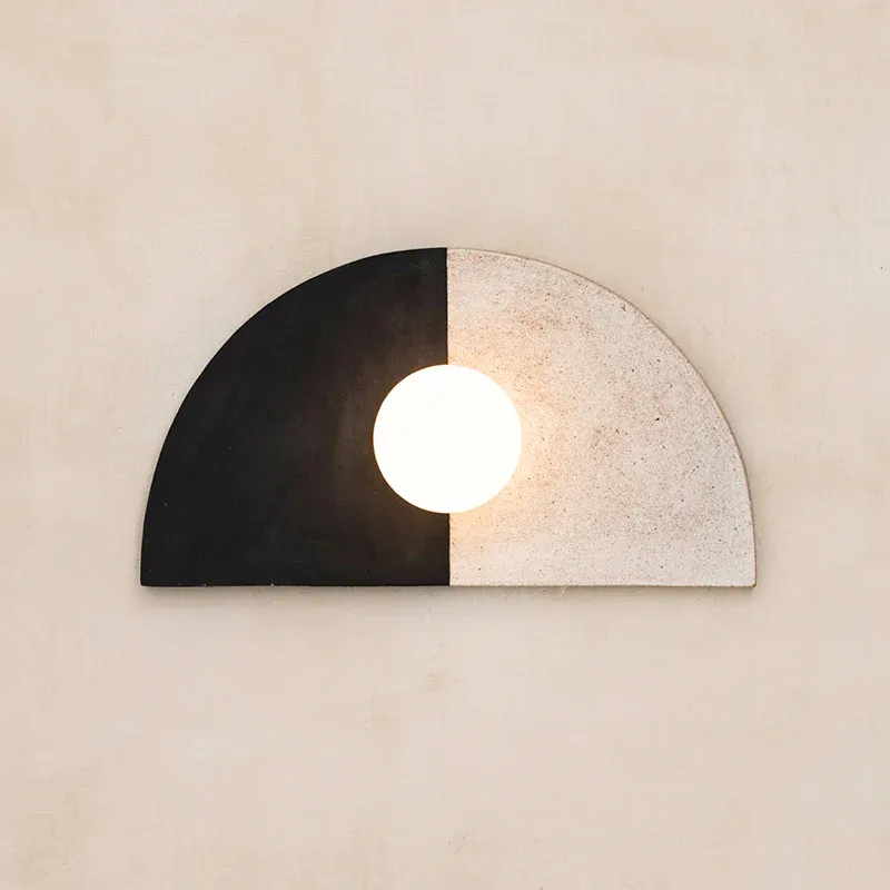 Elif Modern Geometric Style Unusual Resin Glass Wall Lamp Indoor