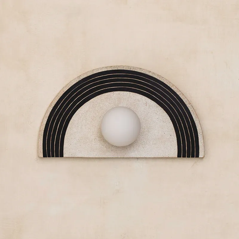 Elif Modern Geometric Style Unusual Resin Glass Wall Lamp Indoor