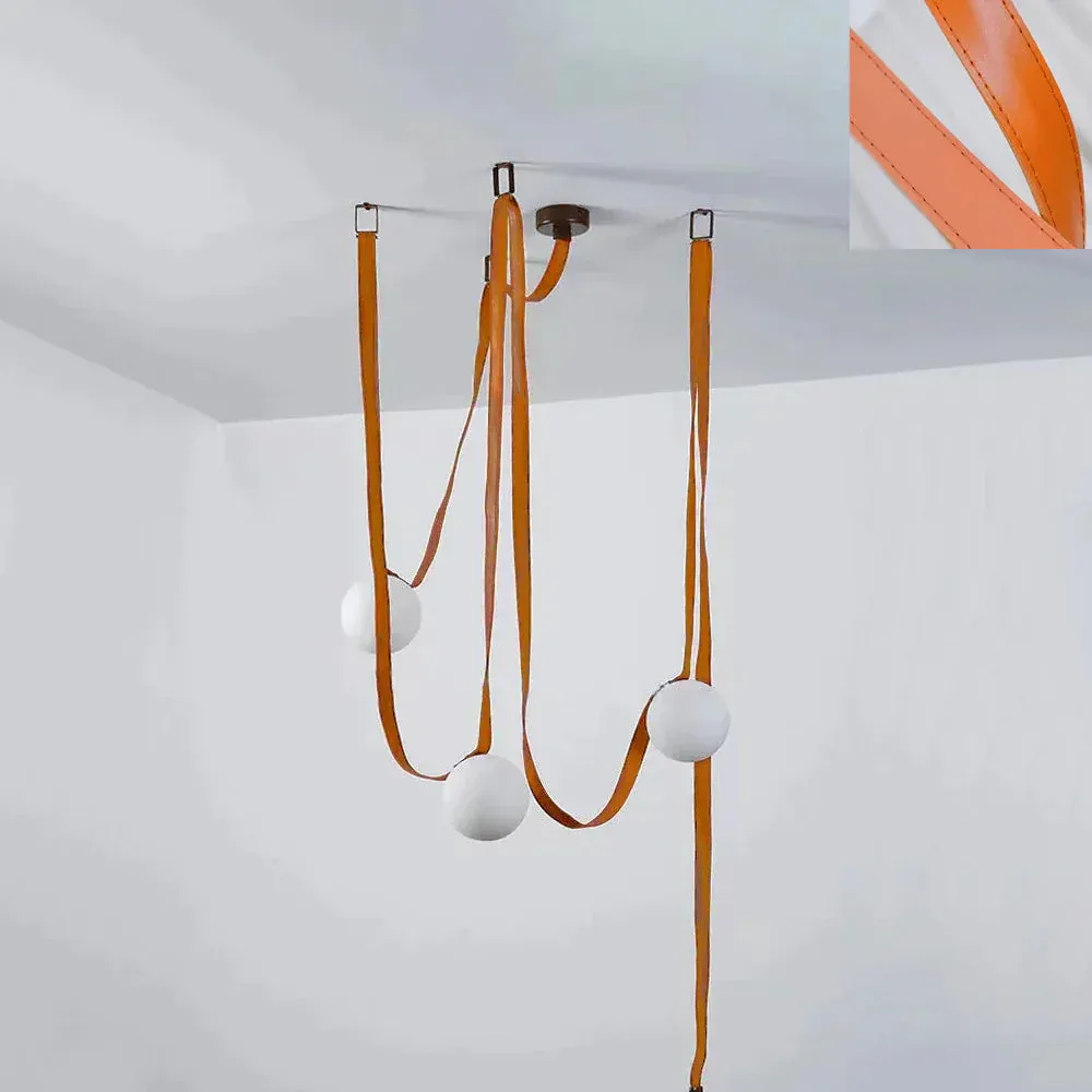 Valentina Modern Unusual Leather Canvas Pentand Light Living Room Bedroom