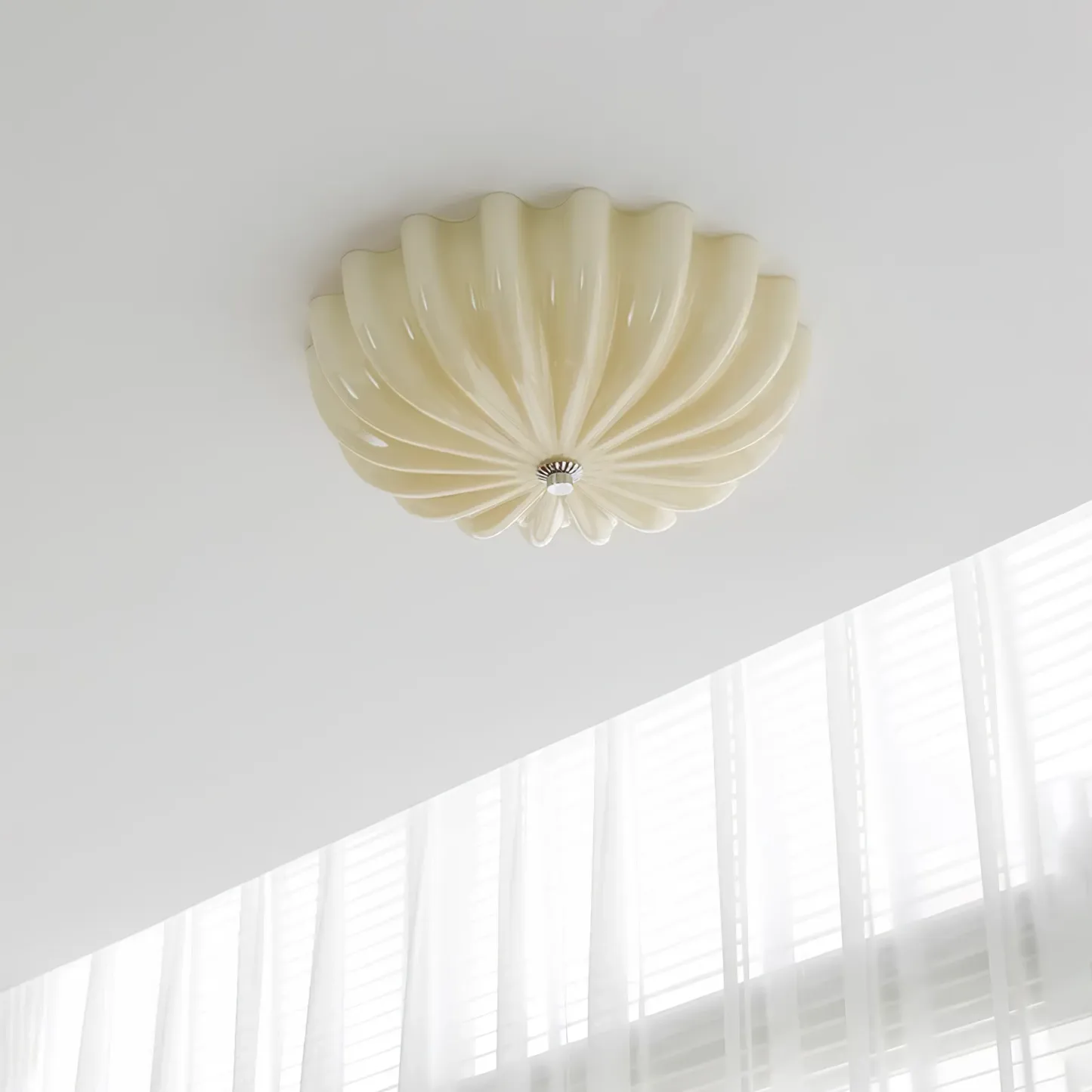 Quinn Modern Round Glass Ceiling Light Shades Bedroom Living Room