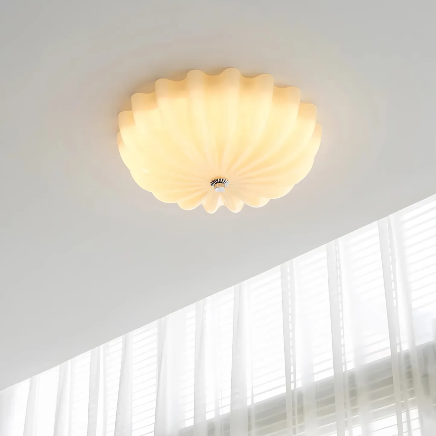 Quinn Modern Round Glass Ceiling Light Shades Bedroom Living Room