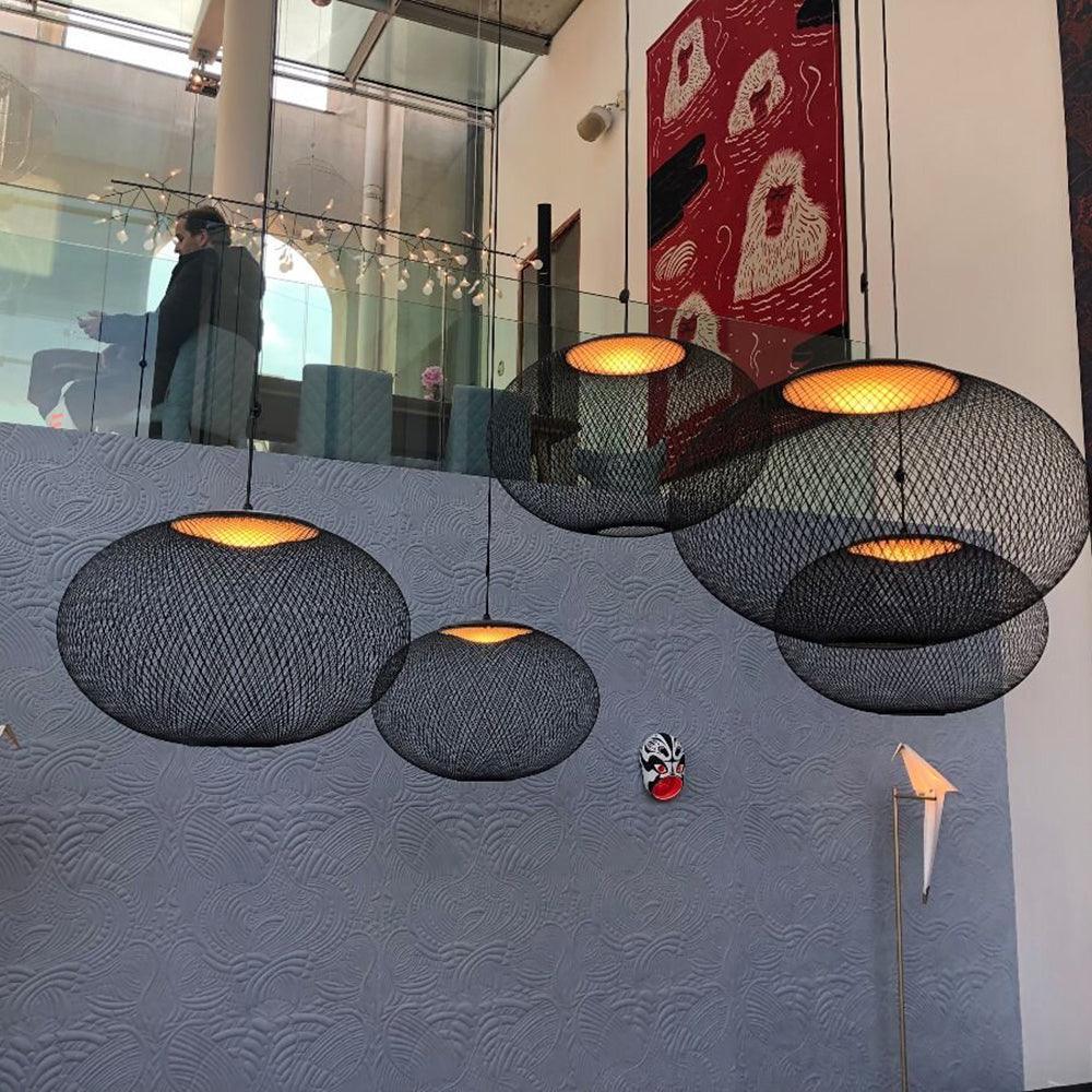 Hailie Moderne Métal Verre Suspensions Chambre à Coucher Salon