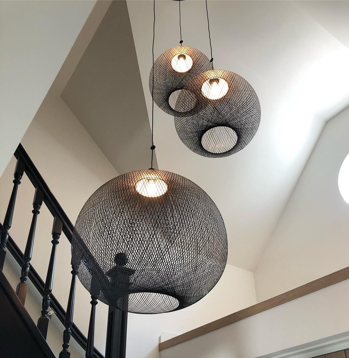 Hailie Moderne Métal Verre Suspensions Chambre à Coucher Salon