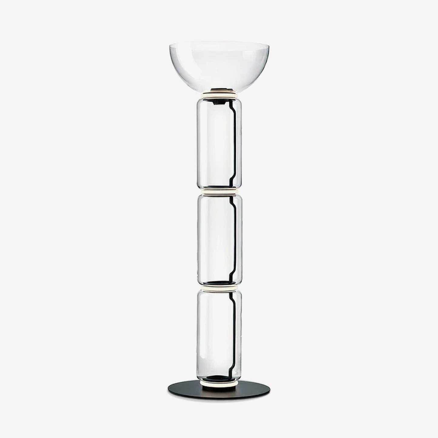 Axis Bamboo Glass Floor Lamp