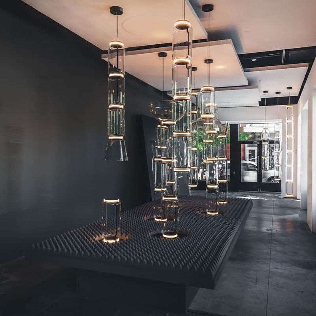 Axis Bamboo Glass Floor Lamp