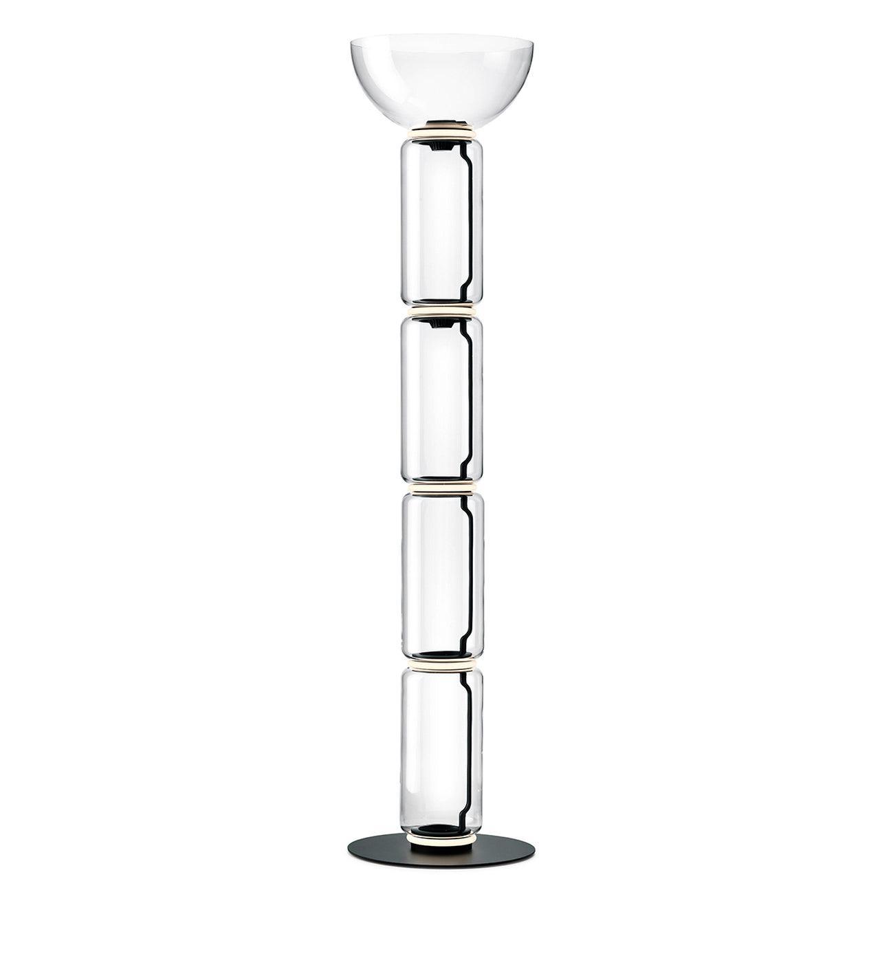 Axis Bamboo Glass Floor Lamp