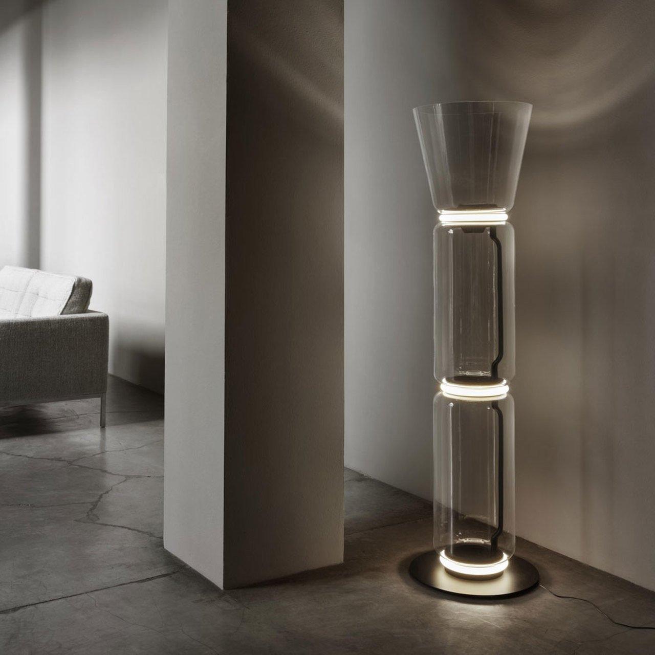 Axis Bamboo Glass Floor Lamp