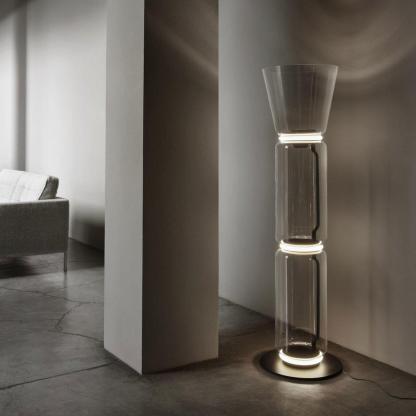Axis Bamboo Glass Floor Lamp