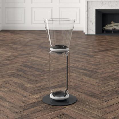 Axis Bamboo Glass Floor Lamp