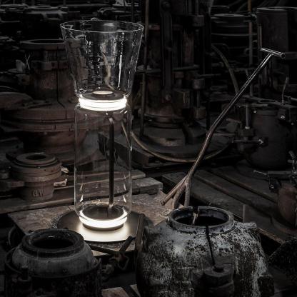 Axis Bamboo Glass Floor Lamp