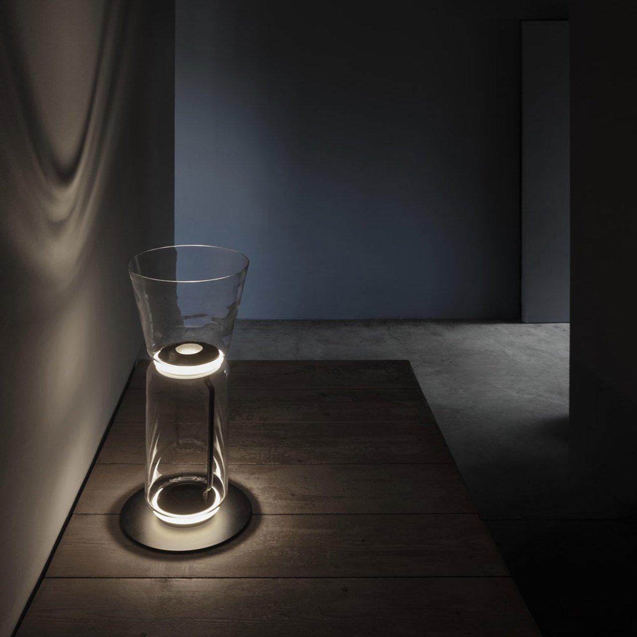 Axis Bamboo Glass Floor Lamp