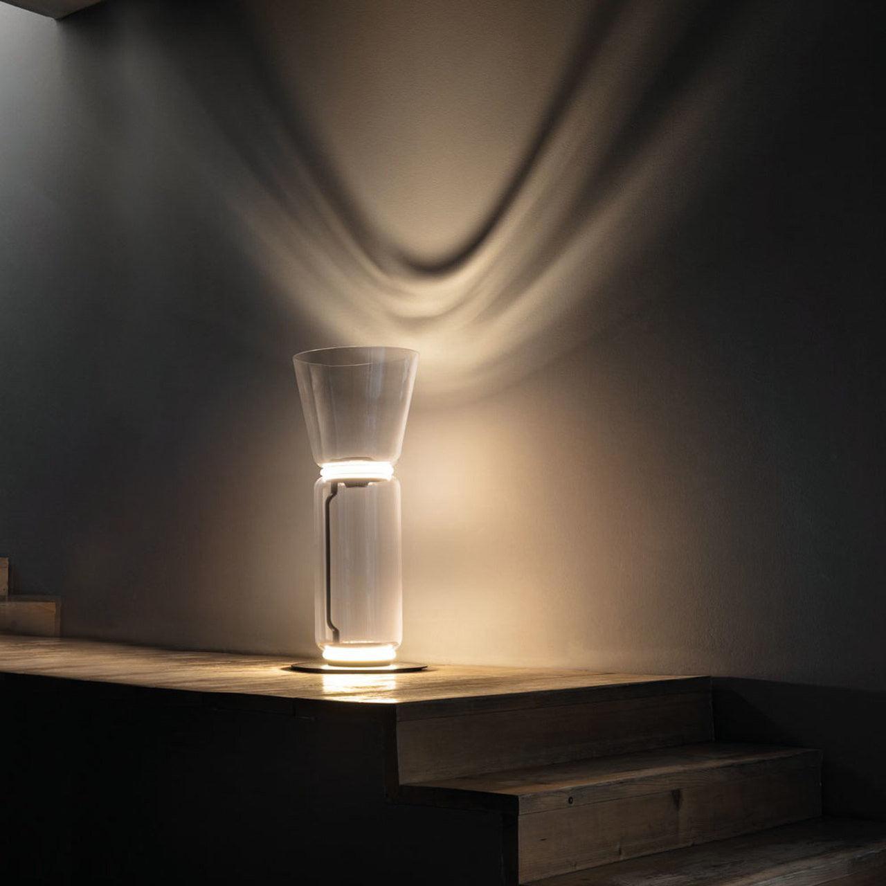Axis Bamboo Glass Floor Lamp