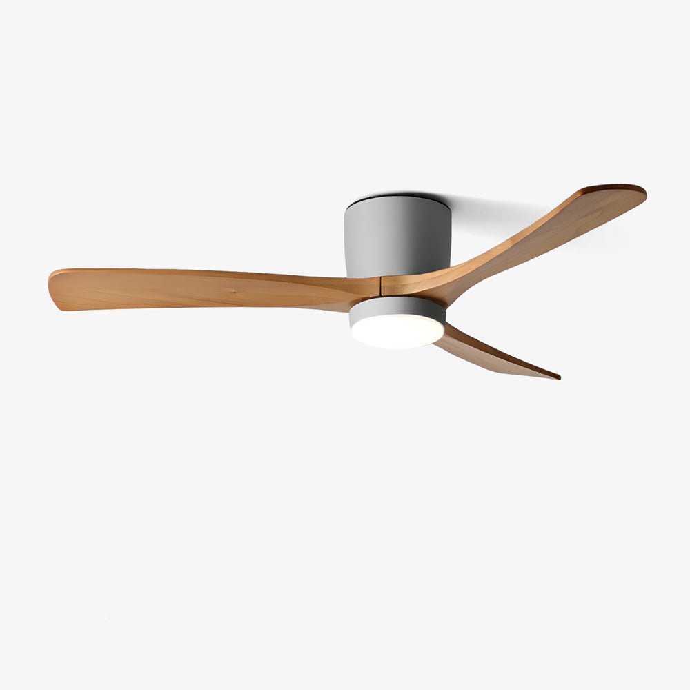 Ventilateur de plafond nordique en bois Ezra avec lumière - Neutralighting