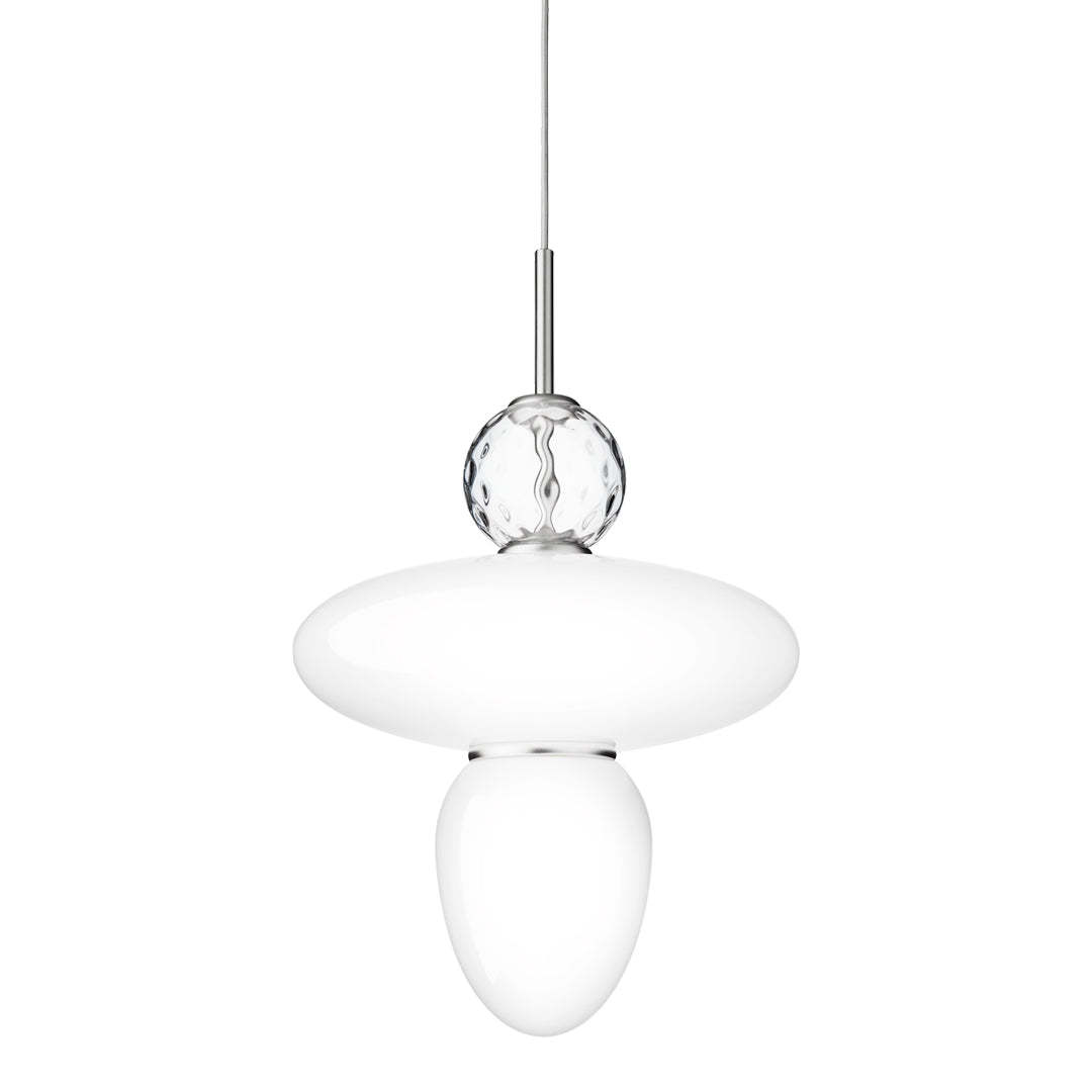 Géométrie Blanc Crème Verre Suspension | Las Sola