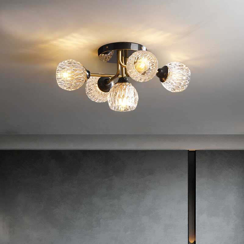Luxueux Plafonnier Verre Métal Salle à manger/ Salon | Las Sola