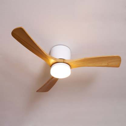 Ventilateur de plafond nordique en bois Ezra avec lumière - Neutralighting