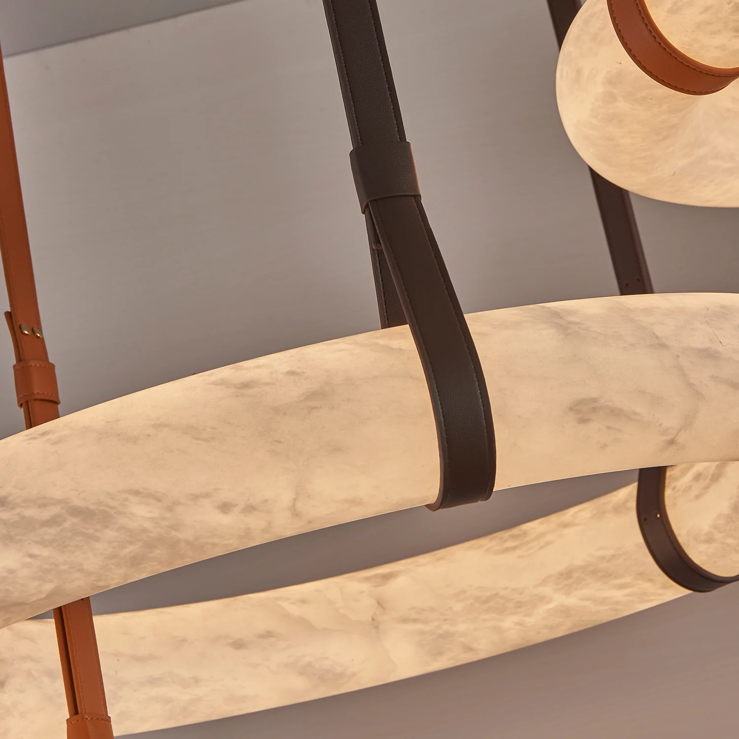 Hailie Vintage Unusual Resin Leather Pendant Light Living Dining Room