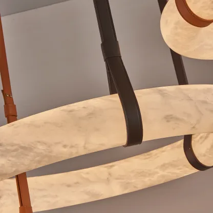 Hailie Vintage Unusual Resin Leather Pendant Light Living Dining Room