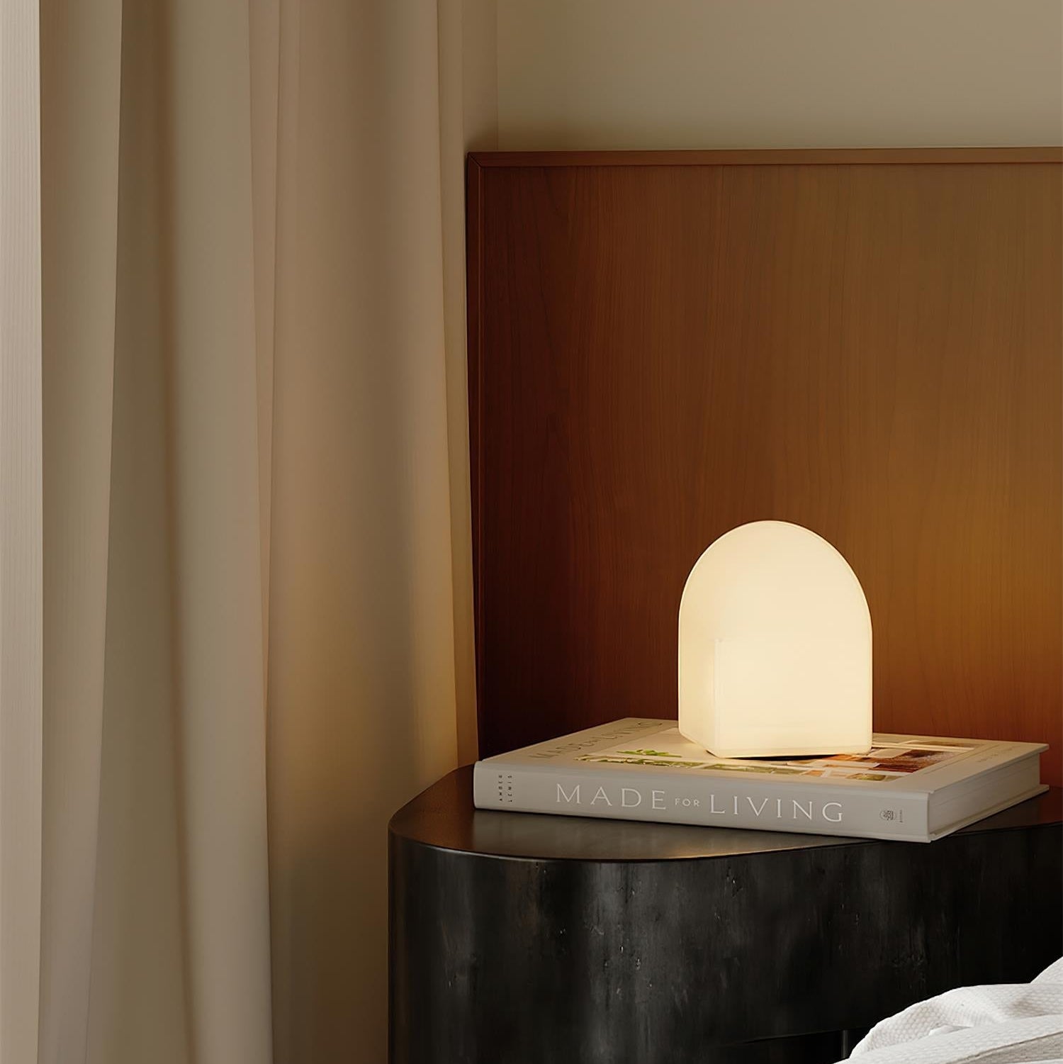 Axis White Geometric Table Lamp