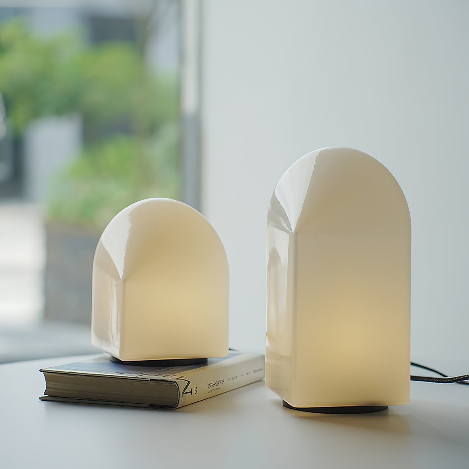 Axis White Geometric Table Lamp