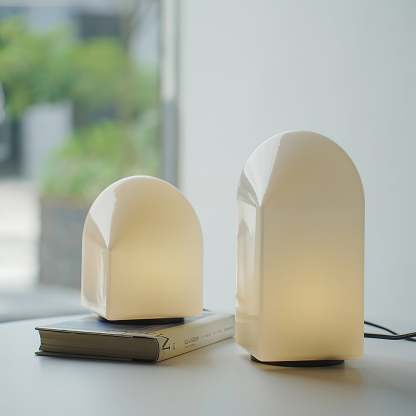 Axis White Geometric Table Lamp