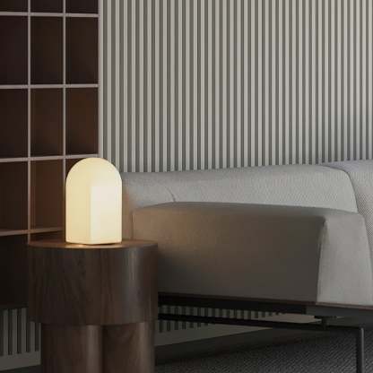 Axis White Geometric Table Lamp
