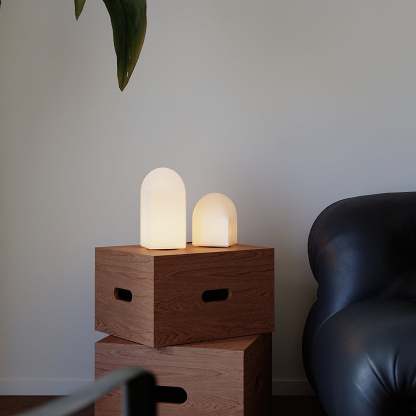 Axis White Geometric Table Lamp