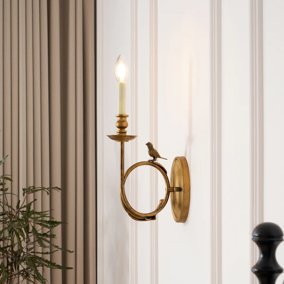 Alessio Vintage Palace Candle Wall Light Fixture Bedroom Hallway