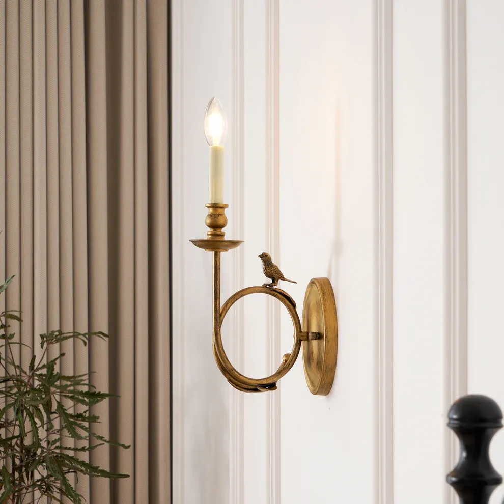 Alessio Vintage Palace Candle Wall Light Fixture Bedroom Hallway