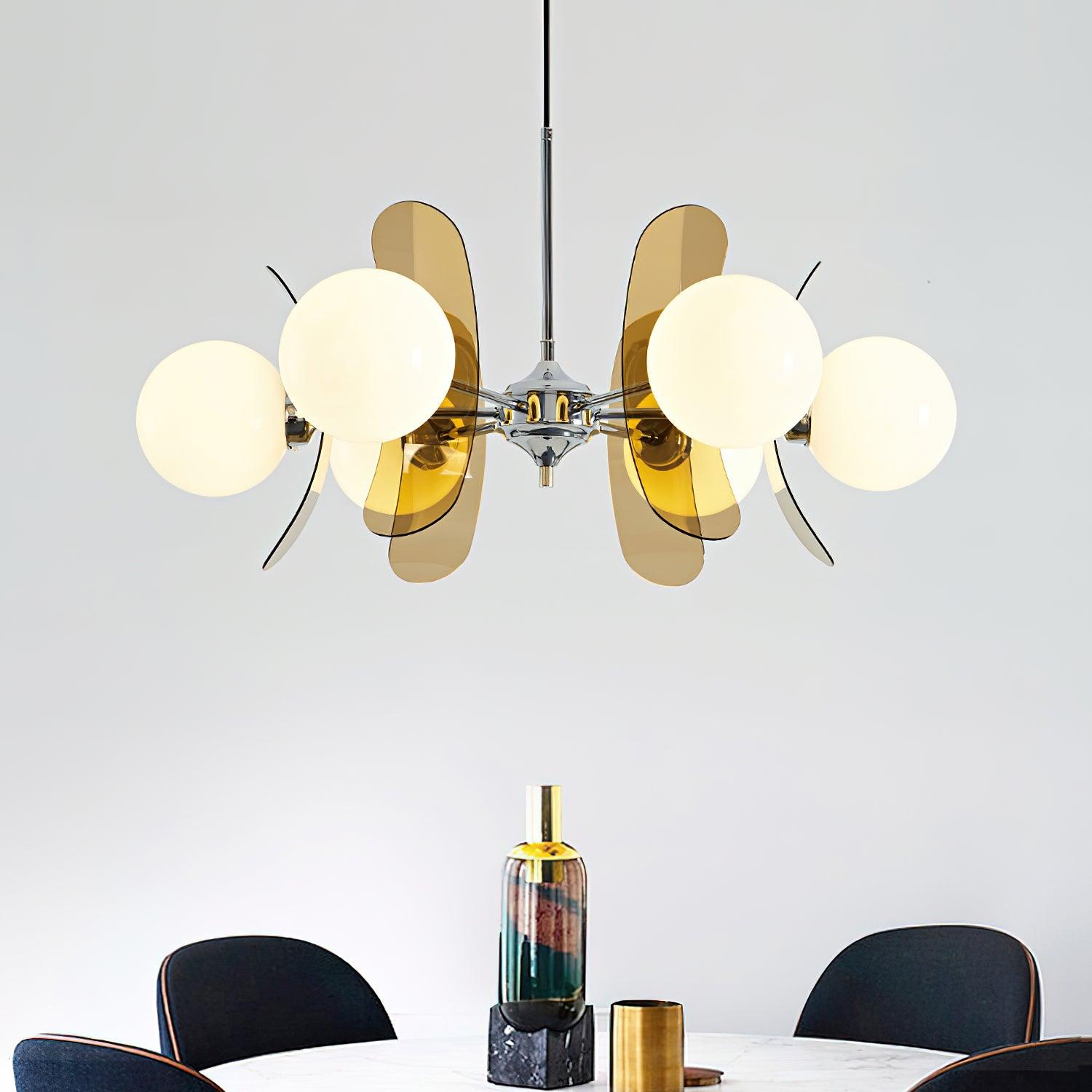 Halo Globe Sputnik Chandelier